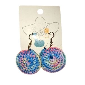 4/$15 Colorful Crochet Earrings Boho Festival Hippie Summer Indie